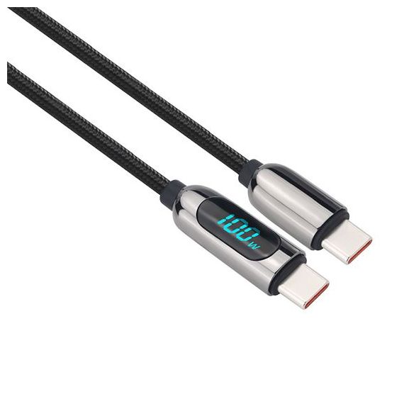Cable SOLIGHT SSC1802 USB-C/USB-C 2m Black TI6439401 SOLIGHT