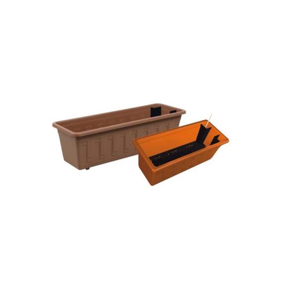 Self-watering box GARDEN FLOR terracotta 60cm TI8854617 PLASTKON