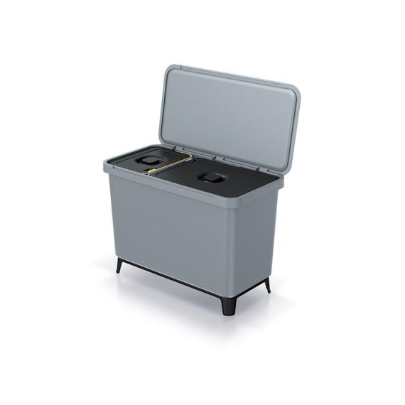 Trash bin SYSTEMA light gray 1x10l+1x23l TI6442892 PROSPERPLAST