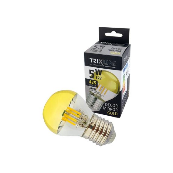 Light bulb LED E27 5W white natural TRIXLINE Decor Mirror P45 Gold TI4111426 TRIXLINE