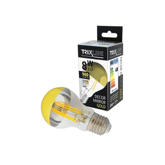 Light bulb LED E27 8W A60 white natural TRIXLINE Decor Mirror P1002 Gold TI4111429 TRIXLINE