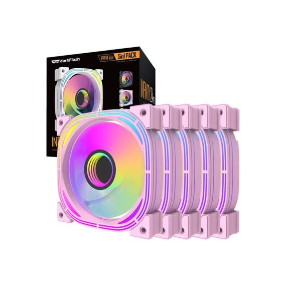 PC Fan Kit DARKFLASH INF24 ARGB 5in1 Pink TI6442554 DARKFLASH