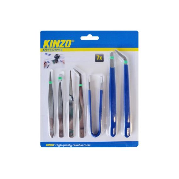 Tweezers KINZO 7pcs TI6630026 Kinzo