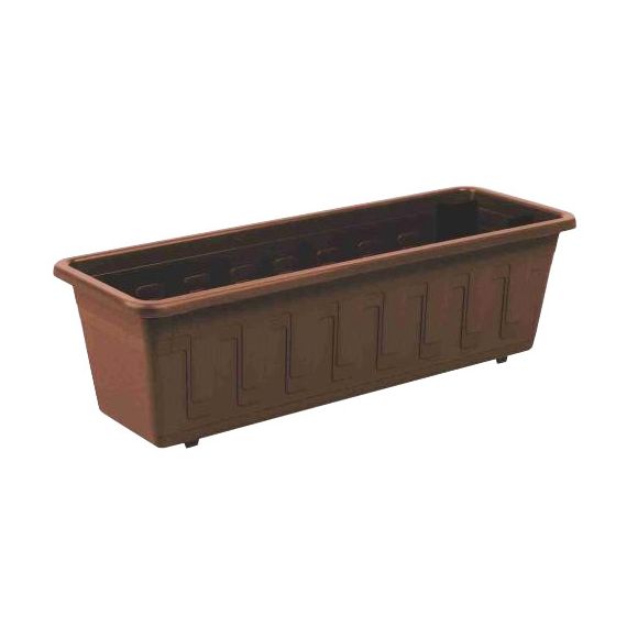 Self watering box GARDEN FLOR brown 80cm TI6422028 PLASTKON