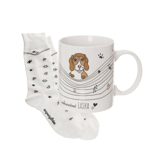 Gift mug with socks ORION Infinite love - dog 0.35l TI6439567 ORION