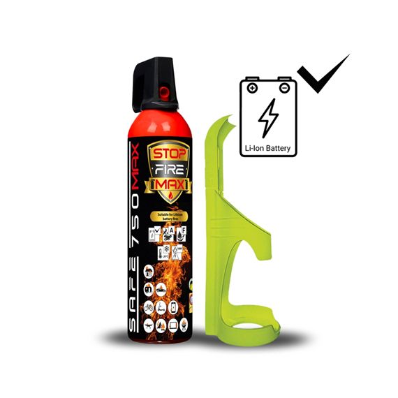 Fire extinguisher spray SAFE MAX 750ml foam + holder 75F TI6560872 SAFEHOME