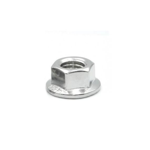 Hexagonal nut with stainless steel collar M 8, toothed TI14562245 TIPA