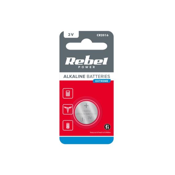 Battery CR2016 REBEL EXTREME 1pc / blister TI4270481 Rebel