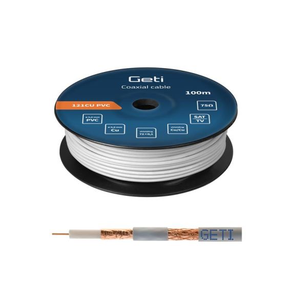 Coaxial cable GETI 121CU PVC (100m reel) TI3610124 Geti