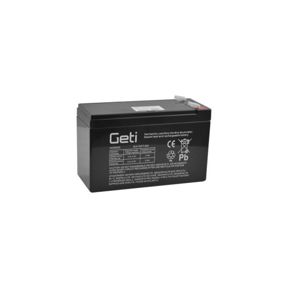 Sealed lead acid battery 12V 7.5Ah GETI (connector 6,35 mm) TI4250342 Geti