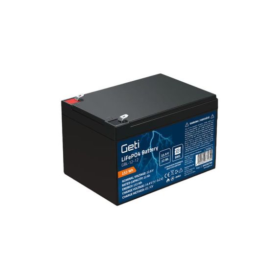 Baterie LiFePO4 12,8V 12Ah GETI GBL-12-12 TI4250759 Geti