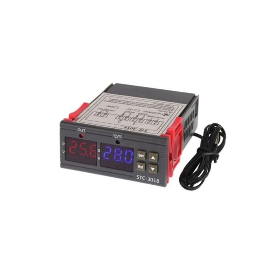 Digital thermostat STC-3018 range -55°C~120°C, 230VAC TI8840293 HADEX