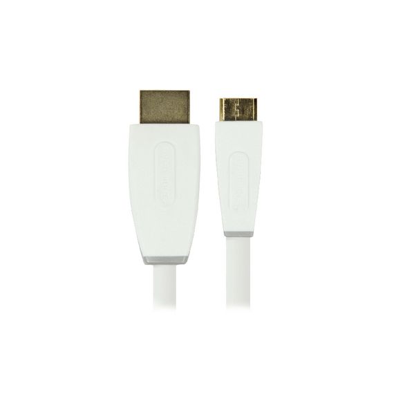 High Speed HDMI Cable with Ethernet HDMI Connector - HDMI Mini Male 1.00 m White NEBBM34500W10 Bandridge
