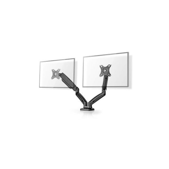 Desk Monitor Mount | Gas Spring | 2 Screens | 15 - 32 " | 75x75 / 100x100 | Full Motion NEMMDOSGS110BK Nedis