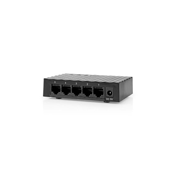 Network Switch | Wired speed: Gigabit | Number of ethernet ports: 5 NENSWH5P110BK Nedis