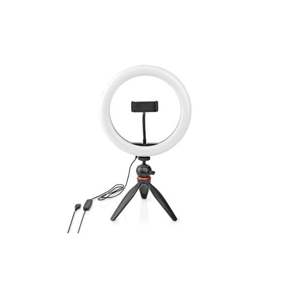 Ring Light | 10 inch | 120 LED's | 2700 - 6700 K | Tripod | Black NERLSTND100BK Nedis