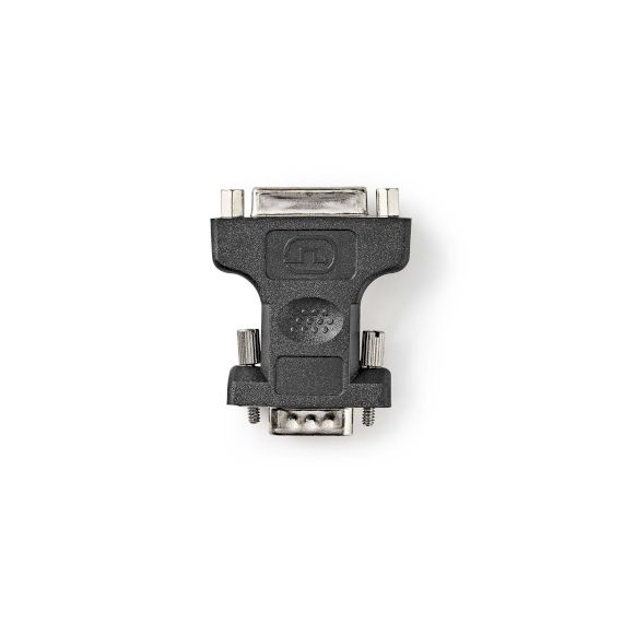 VGA Adapter | VGA Male | DVI-I 24+5-Pin Female | Nickel Plated | Straight | ABS / Metal | Black | Blister NECCGB32901BK Nedis