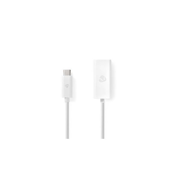 USB Network Adapter | USB 3.2 Gen 1 | 1000 Mbps | USB-C Male | RJ45 Female | 0.20 m | Round | Nickel Plated | Tinned Copper | White | Box NECCGB64950WT02 Nedis