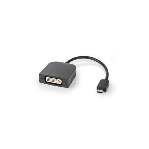 USB-C Adapter | USB 3.2 Gen 1 | USB-C Male | DVI-D 24+1-Pin Female | 1080p | 0.20 m | Round | Nickel Plated | PVC | Black | Envelope NECCGP64552BK02 Nedis