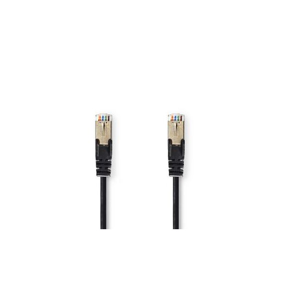 CAT5e Network Cable | SF/UTP | RJ45 Male | RJ45 Male | 1.50 m | Round | PVC | Black | Envelope NECCGP85121BK15 Nedis