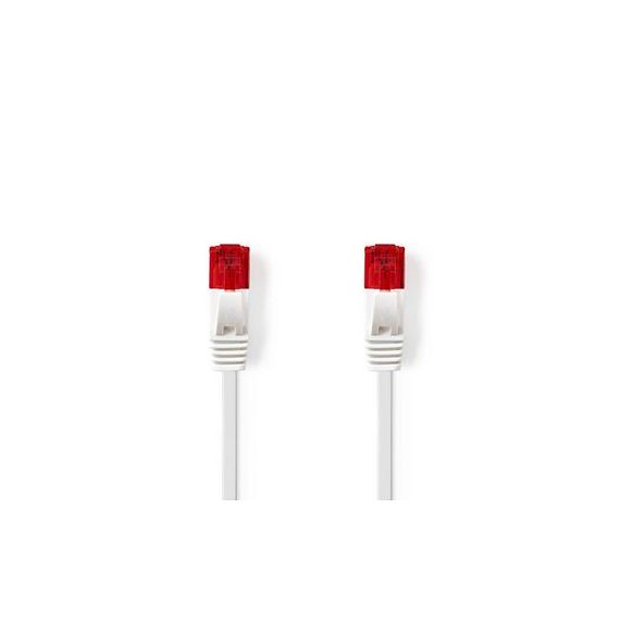 CAT6 Network Cable | RJ45 Male | RJ45 Male | U/UTP | 3.00 m | Snagless | Flat | PVC | White | Envelope NECCGP85215WT30 Nedis