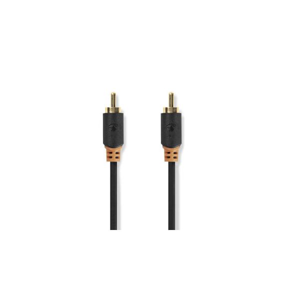 Digital Audio Cable | RCA Male | RCA Male | Gold Plated | 2.00 m | Round | PVC | Anthracite | Box NECABW24170AT20 Nedis
