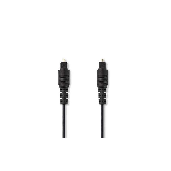 Optical Audio Cable | TosLink Male | TosLink Male | 2.00 m | Round | PVC | Black | Box NECAGB25000BK20 Nedis