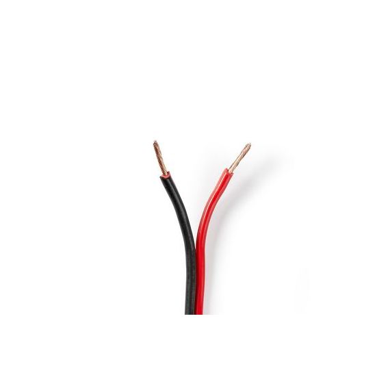 Speaker Cable | 2 x 1.50 mm² | CCA | 100.0 m | Round | PVC | Black / Red | Wrap NECAGW1500BK1000 Nedis