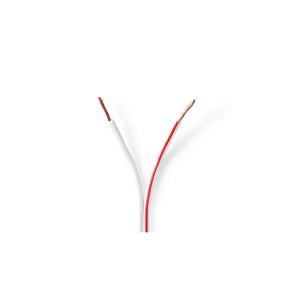 Speaker Cable | 2 x 1.50 mm² | CCA | 100.0 m | Round | PVC | White | Wrap NECAGW1500WT1000 Nedis