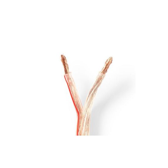 Speaker Cable | 2 x 6.00 mm² | CCA | 100.0 m | Round | PVC | Transparent | Wrap NECAGW6000TR1000 Nedis