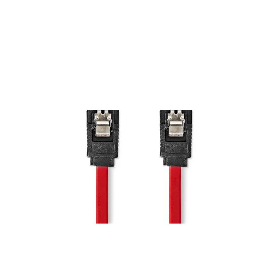 SATA Cable | 3 Gbps | SATA 7-Pin Female | SATA 7-Pin Female | Nickel Plated | 0.50 m | Flat | PVC | Red | Box NECCGB73150RD05 Nedis