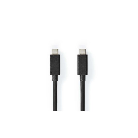 USB Cable | USB 3.2 Gen 2 | USB-C Male | USB-C Male | 100 W | 4K@60Hz | 20 Gbps | Nickel Plated | 2.00 m | Round | PVC | Black | Label NECCGL64020BK20 Nedis