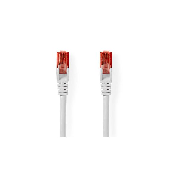 CAT6 Network Cable | RJ45 Male | RJ45 Male | U/UTP | 10.0 m | Round | PVC | White | Label NECCGL85200WT100 Nedis