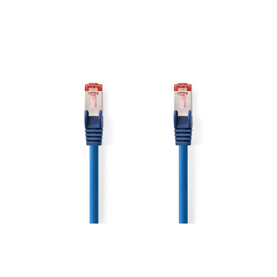 CAT6 Network Cable | RJ45 Male | RJ45 Male | S/FTP | 10.0 m | Round | LSZH | Blue | Label NECCGL85221BU100 Nedis