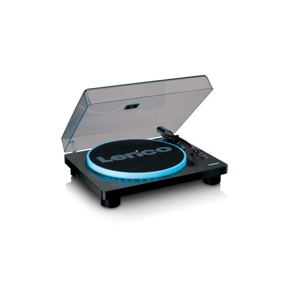 Record Player with PC encoding speakers and lights NELS-50LEDBK Lenco