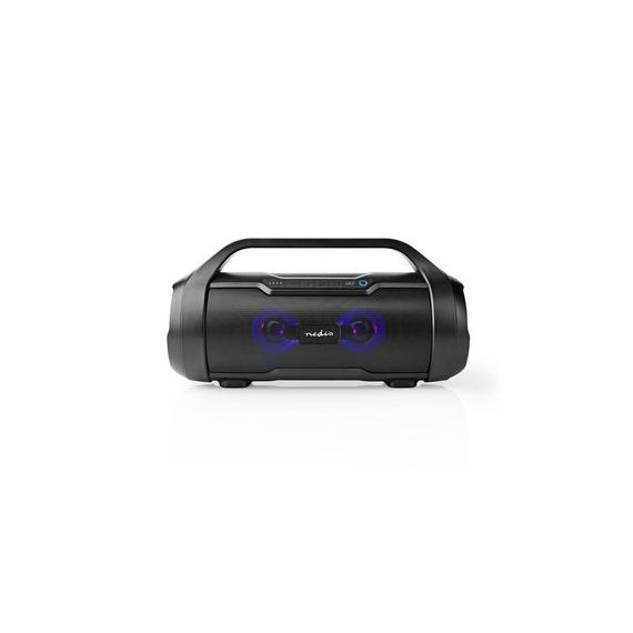 Bluetooth® Party Boombox | 6 hrs | 2.0 | 120 W | Media playback: AUX / Micro SD / USB | IPX5 | Linkable | Carrying handle | Party lights | Black NESPBB310BK Nedis