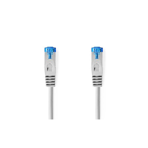 CAT6a Network Cable | S/FTP | RJ45 Male | RJ45 Male | 0.25 m | Snagless | Round | LSZH | Grey | Label NECCGL85330GY025 Nedis