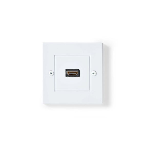 HDMI Wall Box | 1x HDMI Female | 4K@60Hz | HDMI Output | Black | 18 Gbps | Gold Plated | Box NECVGB34950WT Nedis