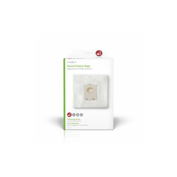 Vacuum Cleaner Bag | 4 pcs | Synthetic | Most sold for: Philips / Electrolux | White NEDUBG220AEP4 Nedis