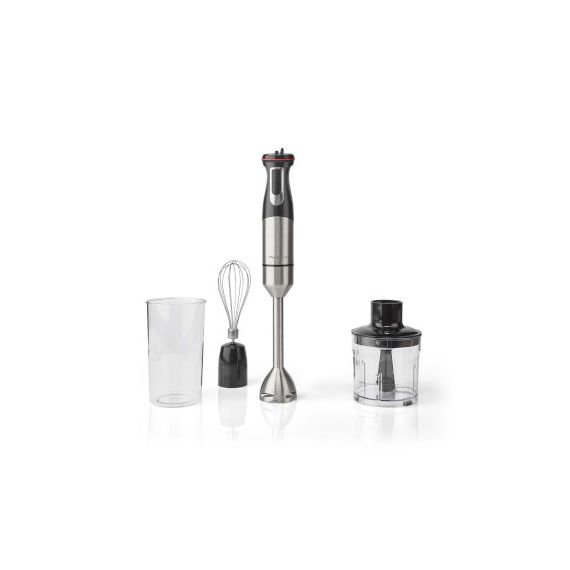Hand Blender | 800 W | Speed settings: Variable Speed Control | Chopper | Aluminium / Black NEKAHB400CAL Nedis