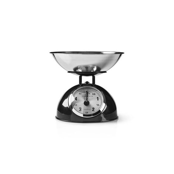Kitchen Scales | Analog | Stainless Steel | Removable Bowl | Black NEKASC110BK Nedis