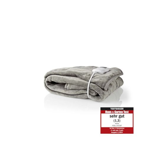 Electric Blanket | Overblanket | 1 Person | 180 x 130 cm | 9 Heat Settings | Washable | Overheating protection | Digital control | Fleece NEPEBL140CWT Nedis