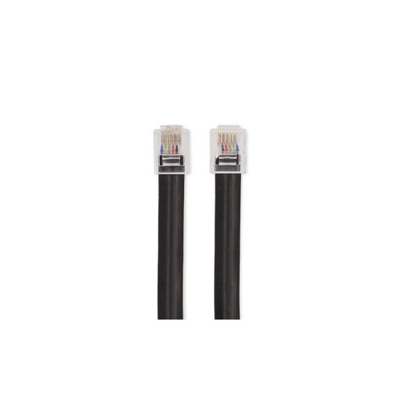 Telecom Cable | RJ12 Male | RJ12 Male | 1.00 m | Cable design: Flat | Cable type: RJ12 | Black | Label NETCGL90300BK10 Nedis