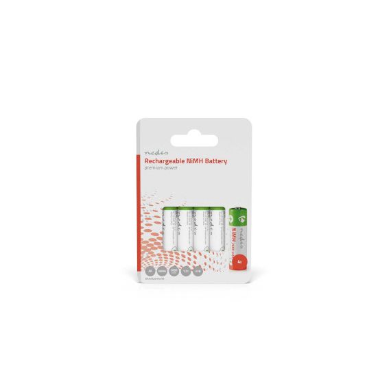 Rechargeable NiMH Battery AA | 1.2 V DC | 2600 mAh | 4-Blister NEBANM26HR64B Nedis