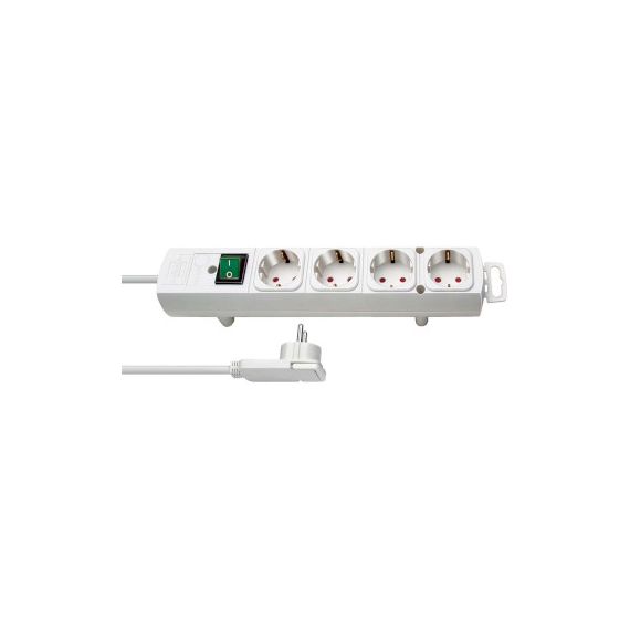 Extension Socket 4-Way 2 m White - 4x Plug With Earth Contact TYPE F NEBN-1153120100 Brennenstuhl