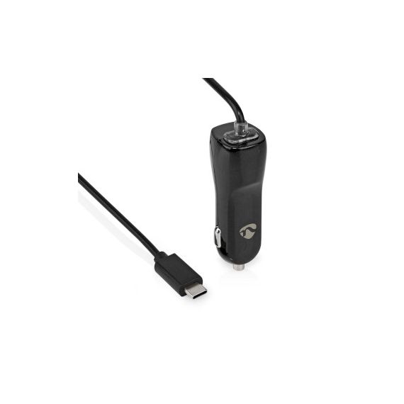 Car Charger | 18 W | 1x 3.0 A | Number of outputs: 1 | USB-C (Fixed) Cable | 1.00 m | Single Voltage Output NECCHAC300ABK Nedis