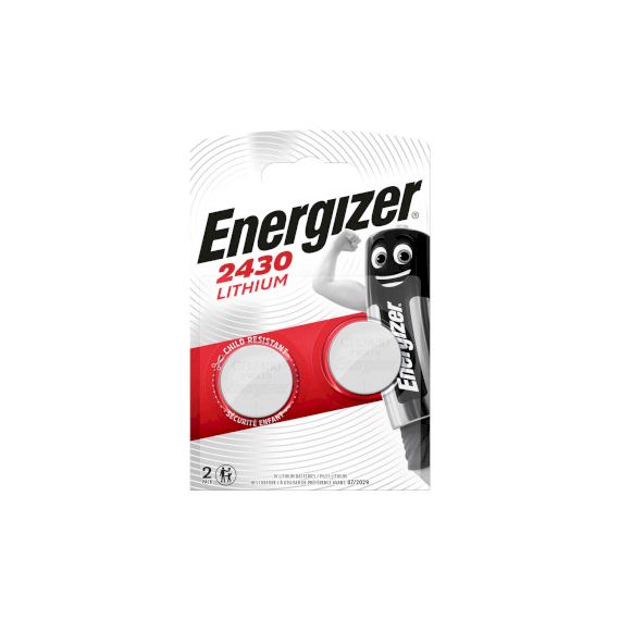 Lithium Button Cell Battery CR2430 | 3 V DC | 320 mAh | 2-Blister | Silver NEEN-637991 Energizer