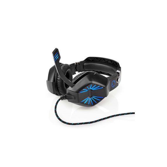 Gaming Headset | Over-Ear | Stereo | USB Type-A / 2x 3.5 mm | Fold-Away Microphone | 2.20 m | LED NEGHST250BK Nedis