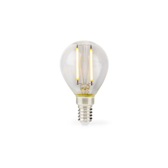 LED Filament Bulb E14 | G45 | 2 W | 250 lm | 2700 K | Warm White | Retro Style | 1 pcs | Clear NELBFE14G451 Nedis