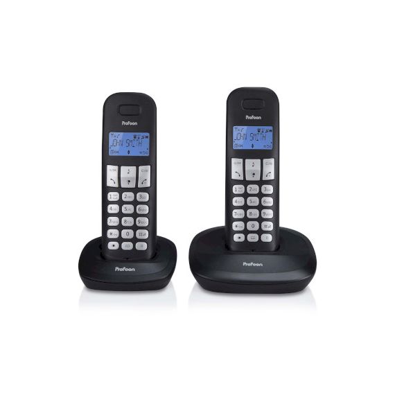 PDX-1120 DECT telephone with 2 handsets black NEPDX-1120 Profoon